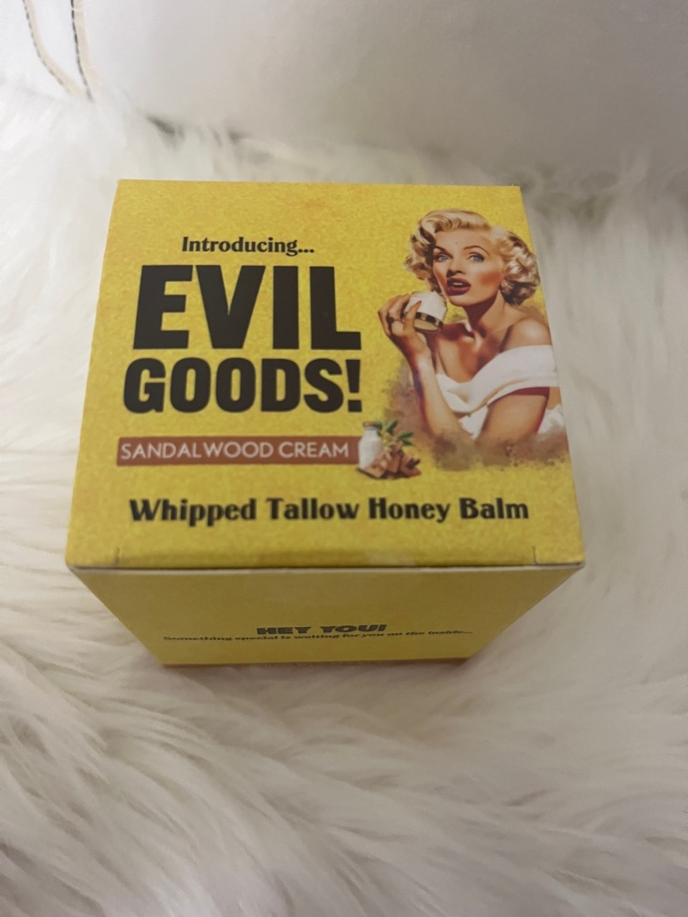 Sandalwood Cream Whipped Tallow Honey Balm - Yellow